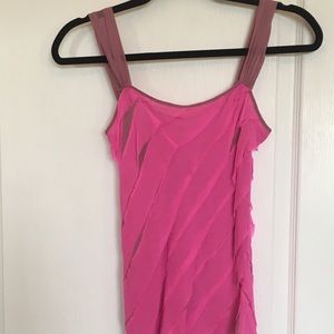 Hot pink silk top